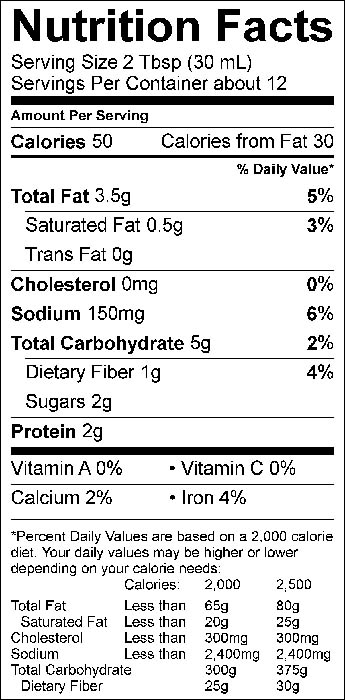 nutrition information